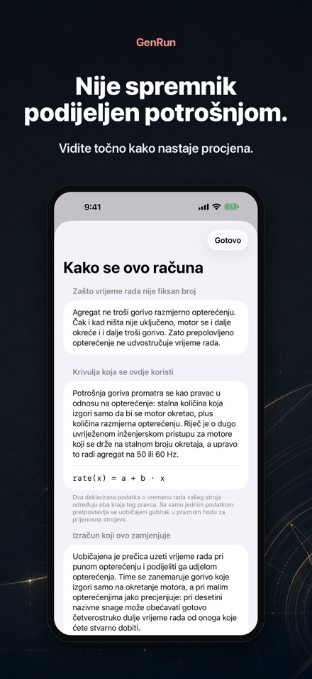 GenRun: vrijeme rada agregata 3