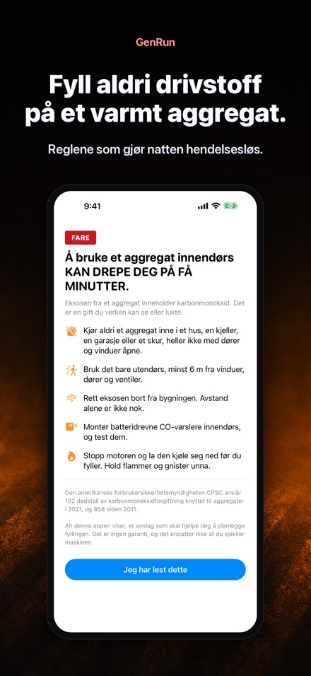 GenRun: aggregatets driftstid 9