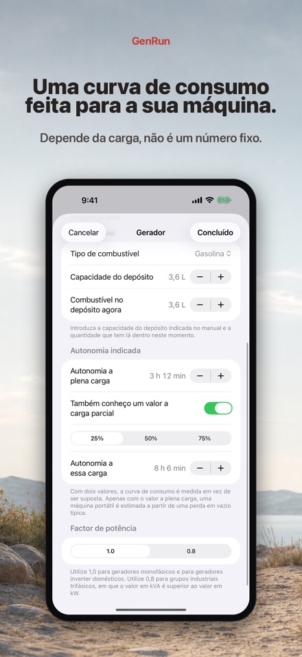 GenRun: Autonomia do Gerador 6