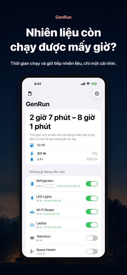 GenRun: Máy phát điện