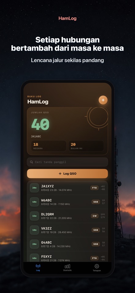 HamLog: Log QSO Radio Amatur 8