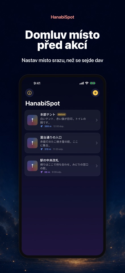 HanabiSpot: Místo srazu 9