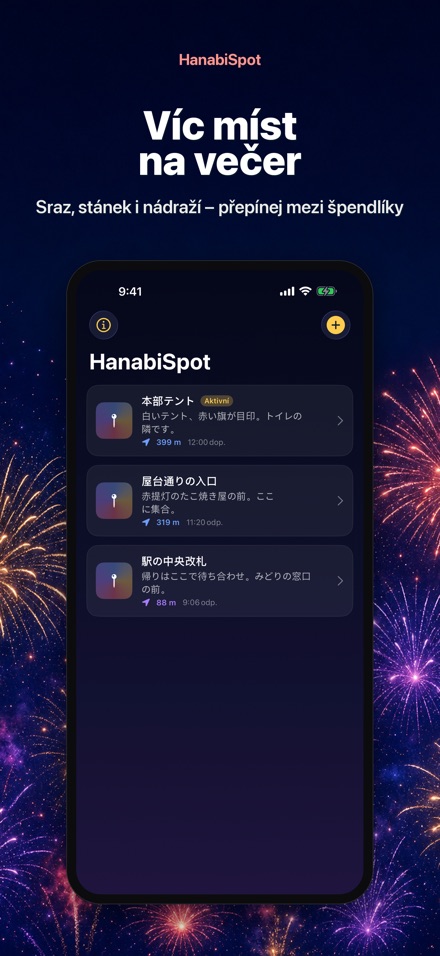 HanabiSpot: Místo srazu 10