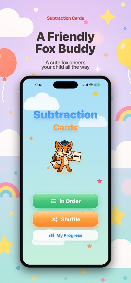 Subtraction Cards