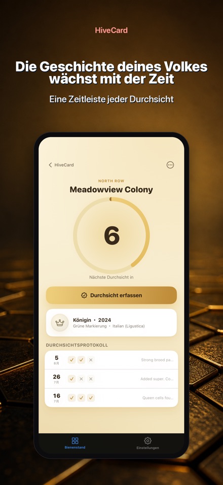 HiveCard: Bienen-Logbuch 5