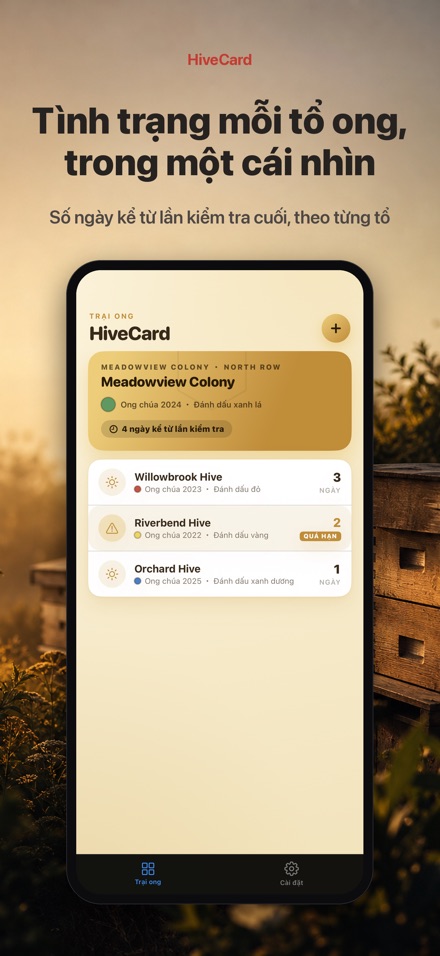 HiveCard: Nhật Ký Nuôi Ong