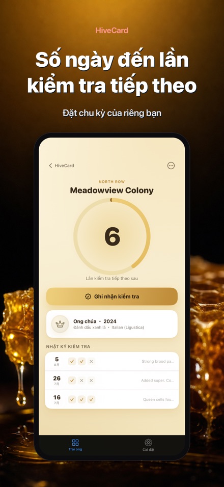 HiveCard: Nhật Ký Nuôi Ong 2