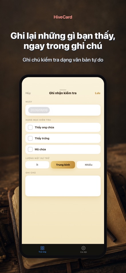 HiveCard: Nhật Ký Nuôi Ong 4