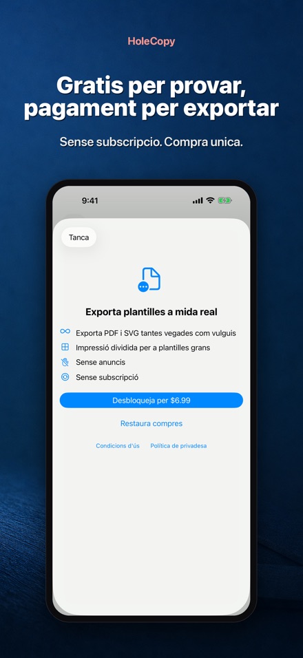 HoleCopy: Plantilla Forats 10