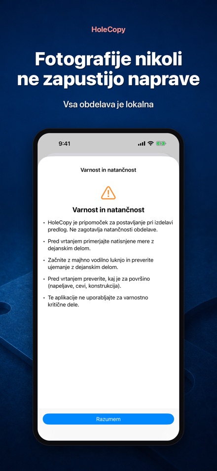HoleCopy: Šablona Lukenj 9
