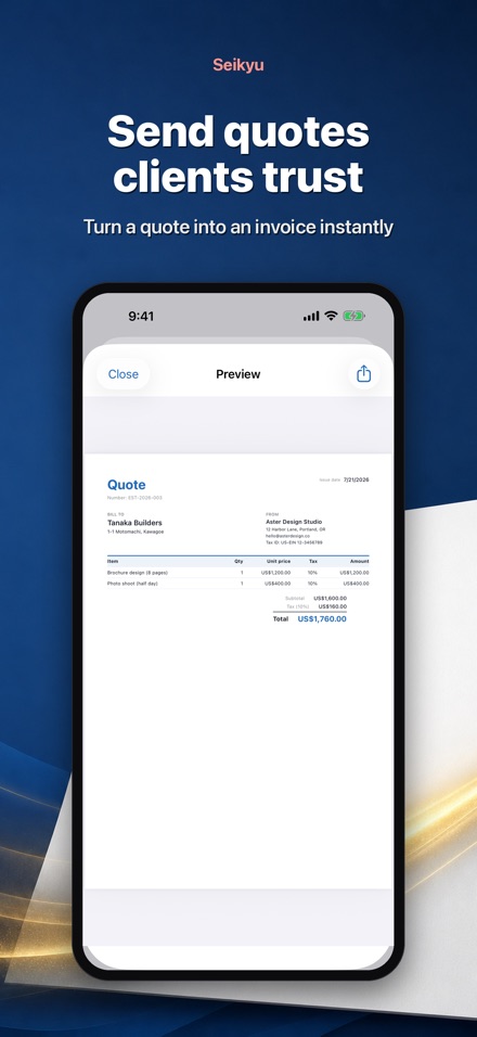 Seikyu: Invoice & Quote Maker 4