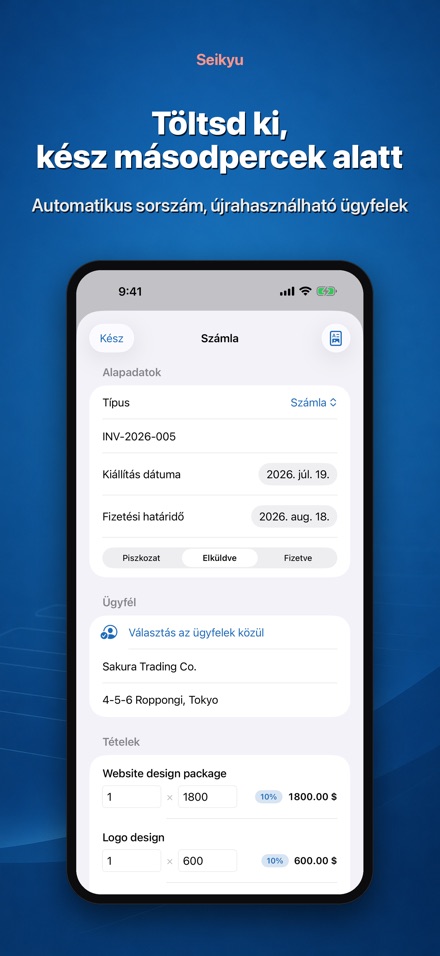 Seikyu: Számla és árajánlat 3