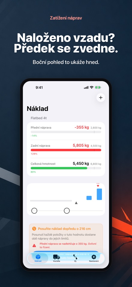 Zatížení náprav kalkulačka 3