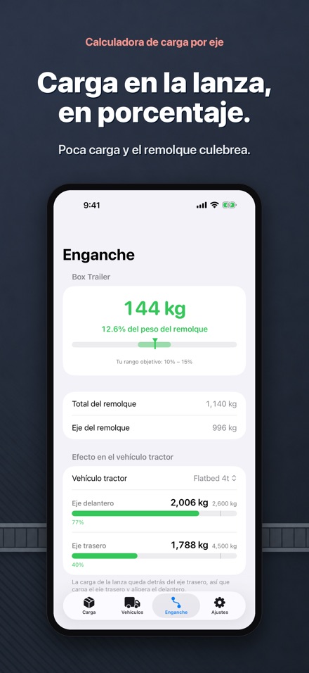 Calculadora de carga por eje 6