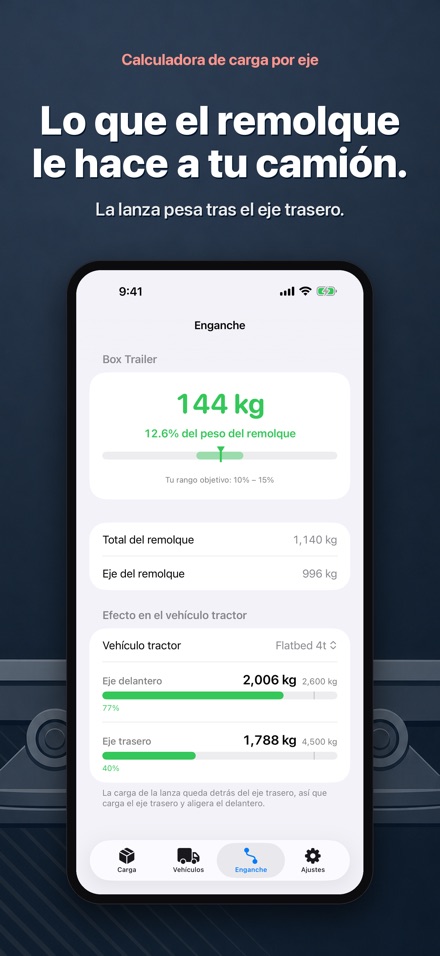 Calculadora de carga por eje 7