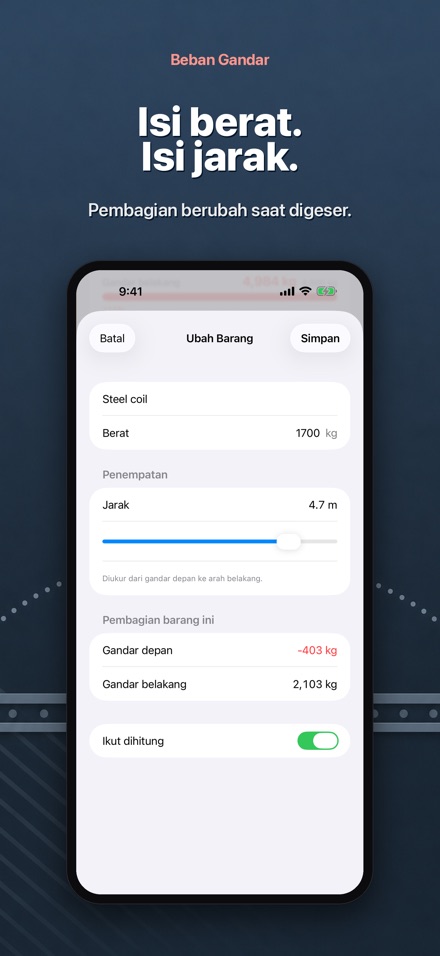 Beban Gandar - Cek Muatan 4