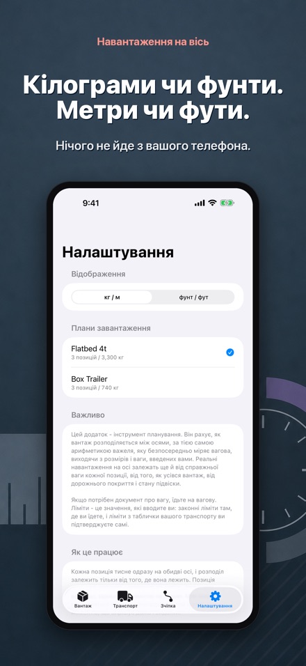Навантаження на вісь 10