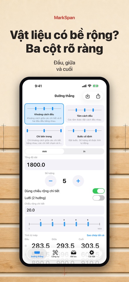 MarkSpan: Chia Đều & Đánh Dấu 10