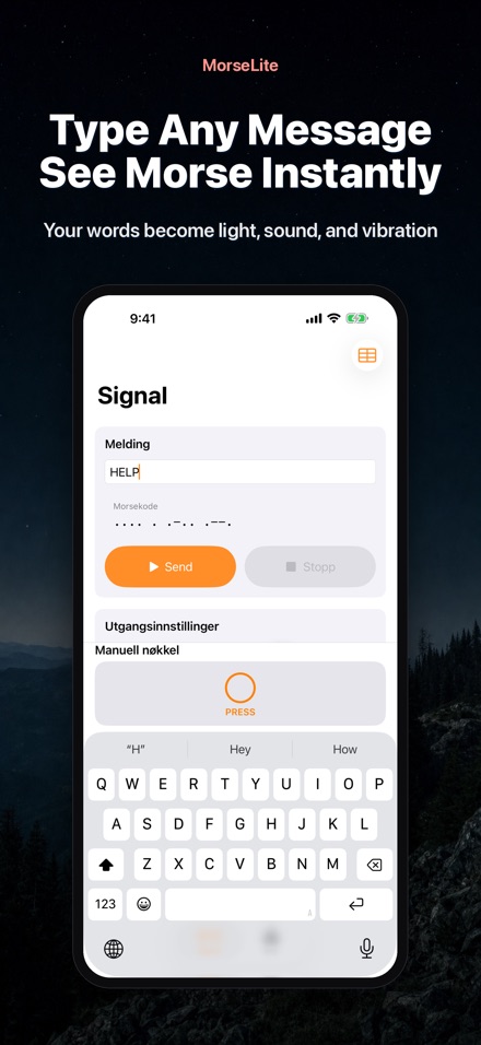 MorseLite: Blits og Signal