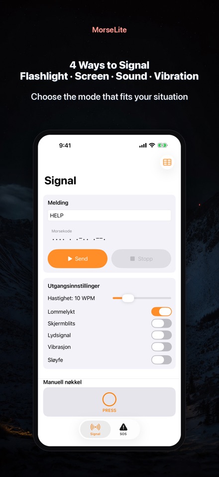 MorseLite: Blits og Signal 3