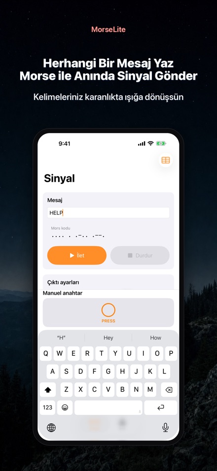 MorseLite: Flaş ve Sinyal