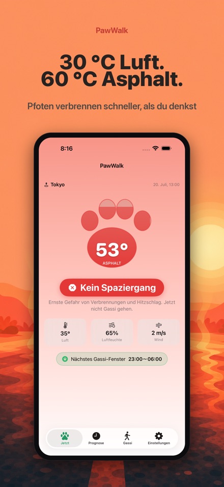 PawWalk – Gassi Hitze-Check 4