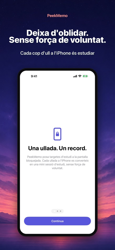 PeekMemo: Targetes d'estudi 8