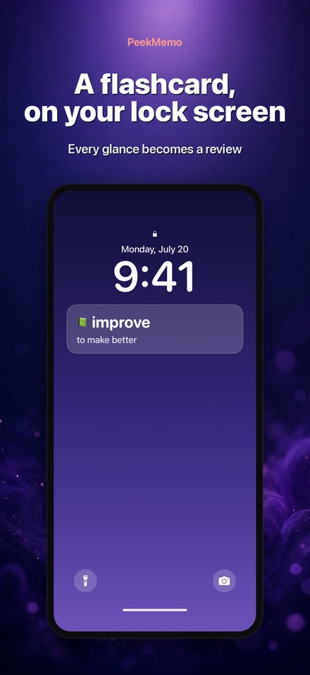 PeekMemo: Lock Screen Cards