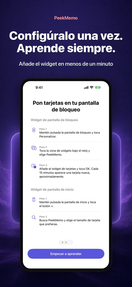 PeekMemo: Tarjetas de estudio 7