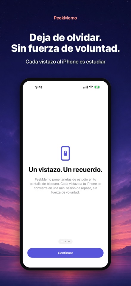 PeekMemo: Tarjetas de estudio 8