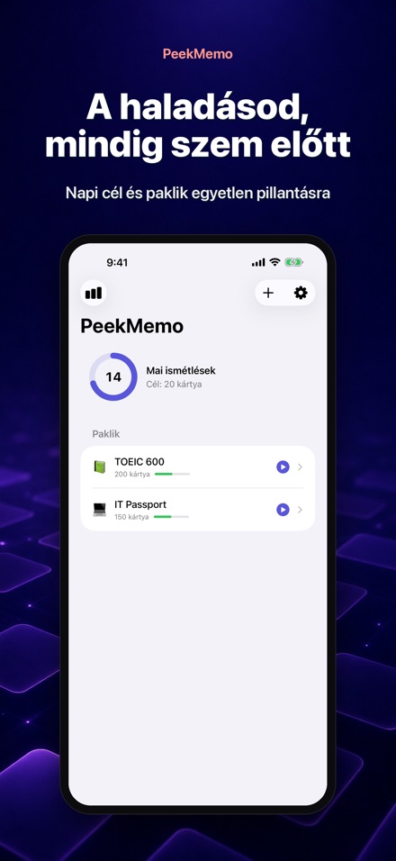 PeekMemo: szókártyák 4