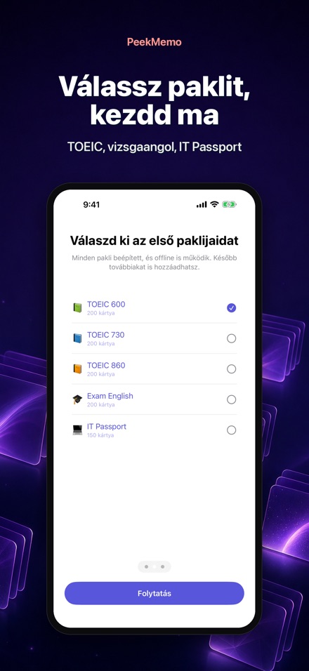 PeekMemo: szókártyák 9
