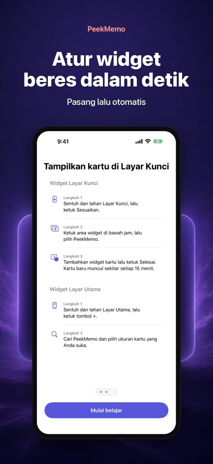 PeekMemo: Kartu Layar Kunci 7