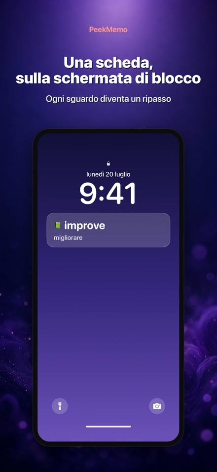 PeekMemo: Flashcard e widget