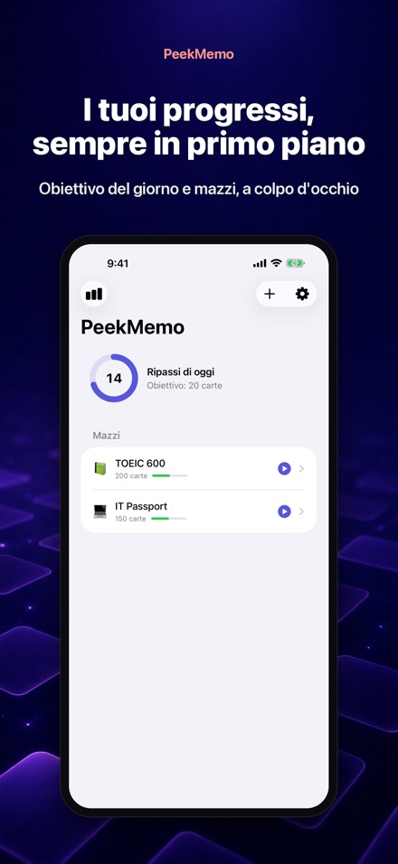 PeekMemo: Flashcard e widget 4