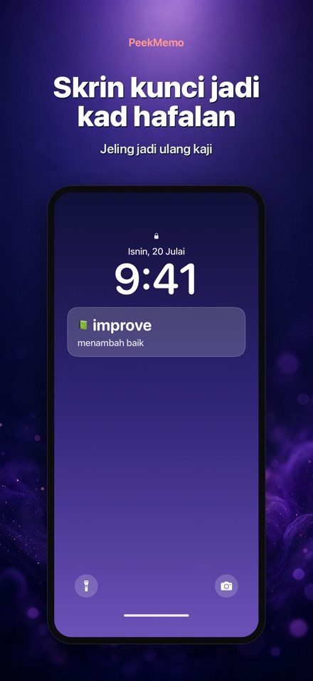 PeekMemo: Kad Skrin Kunci