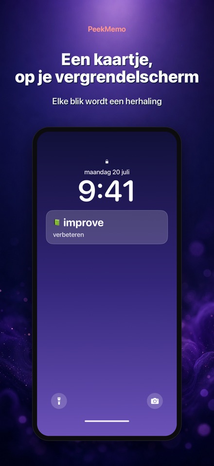 PeekMemo: Flashcards