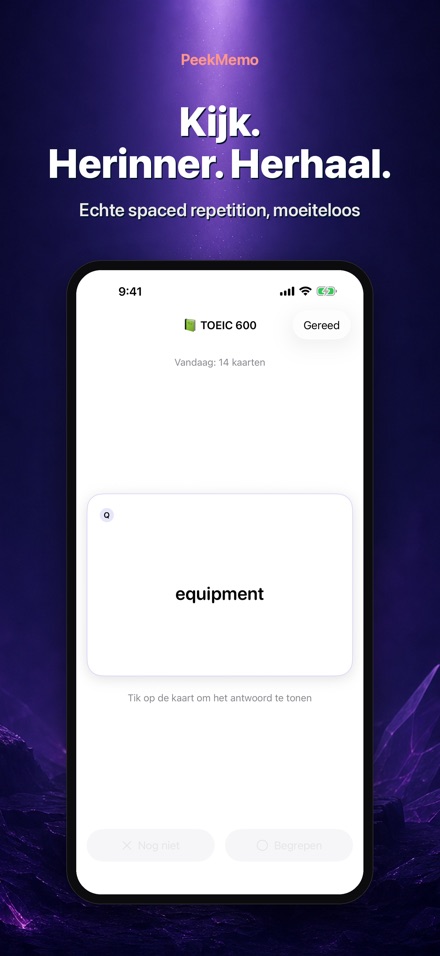 PeekMemo: Flashcards 2