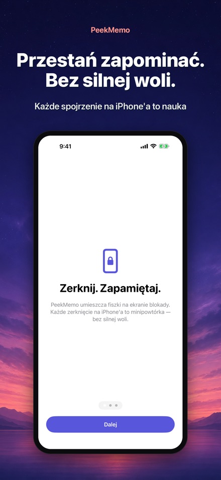 PeekMemo: fiszki na ekranie 8