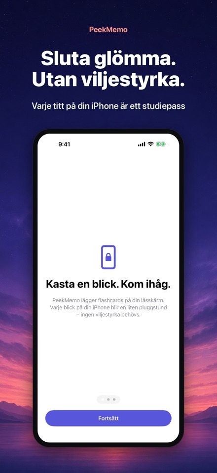 PeekMemo: Glosor på skärmen 8