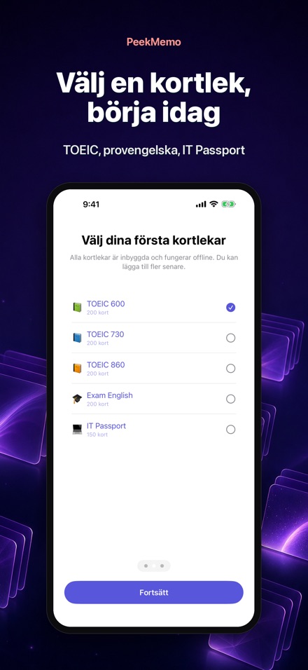 PeekMemo: Glosor på skärmen 9