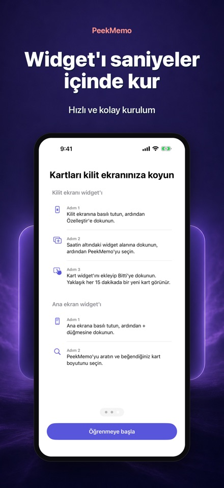 PeekMemo: Kilit Ekranı Kartı 7
