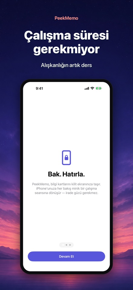 PeekMemo: Kilit Ekranı Kartı 8