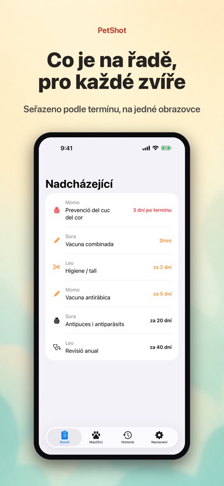 PetShot: Připomínka Očkování