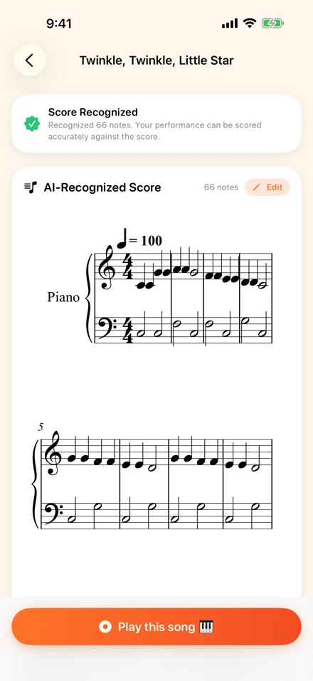 Scan paper sheet music with your camera
