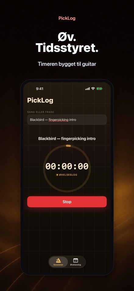 PickLog: Guitarøvelses-timer