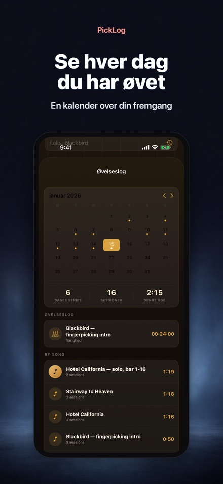 PickLog: Guitarøvelses-timer 3