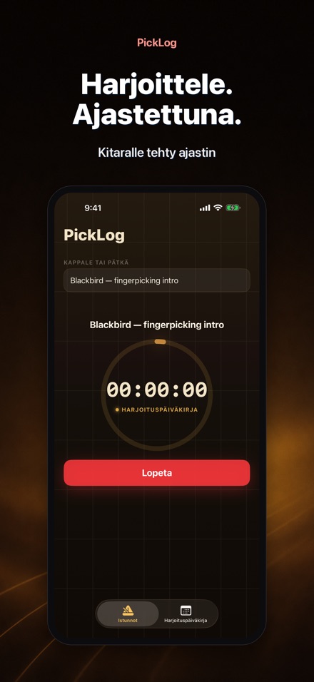 PickLog: Harjoitusajastin