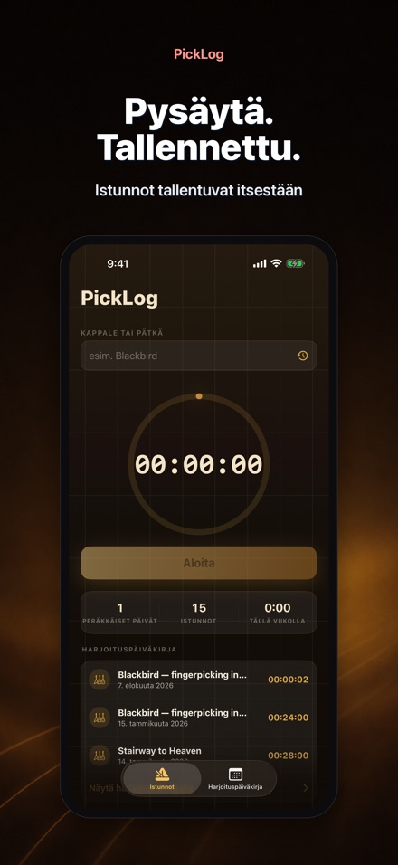 PickLog: Harjoitusajastin 7