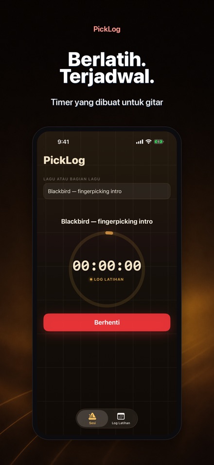 PickLog: Timer Latihan Gitar